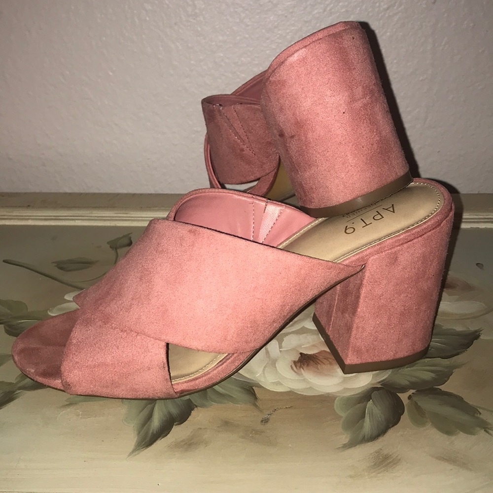 Pink slide mule clogs